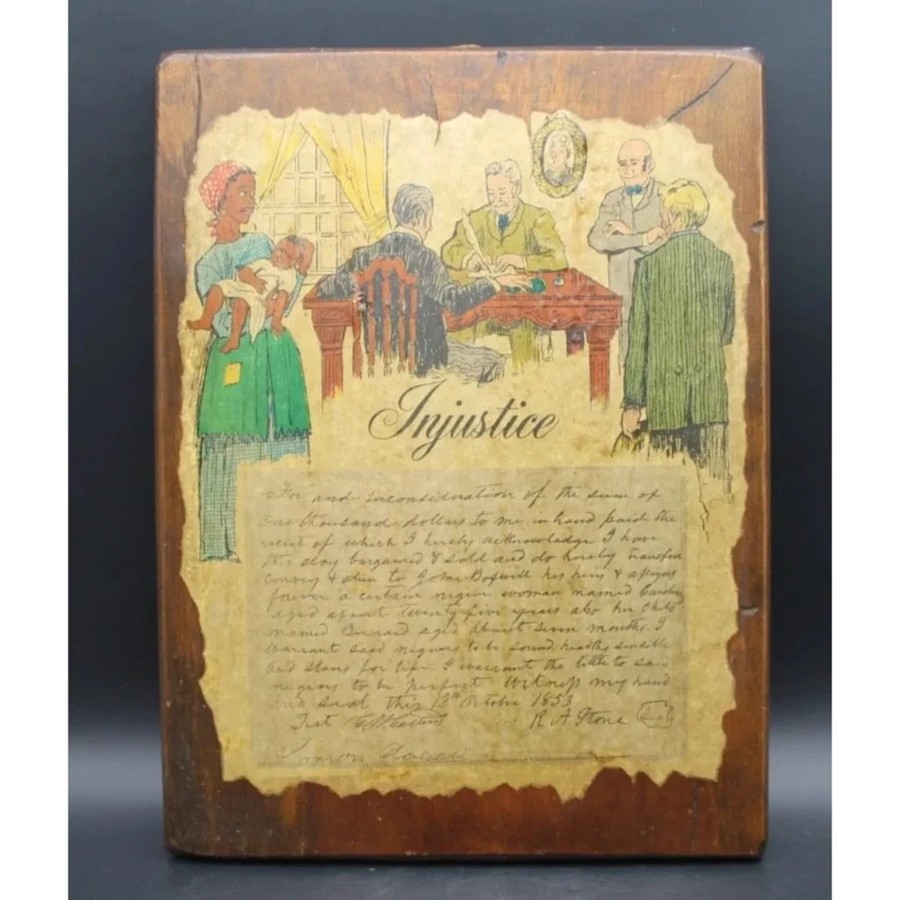 Vintage BarMaLee Reproduction Document Wood Plaque 11x15 Wall Decor